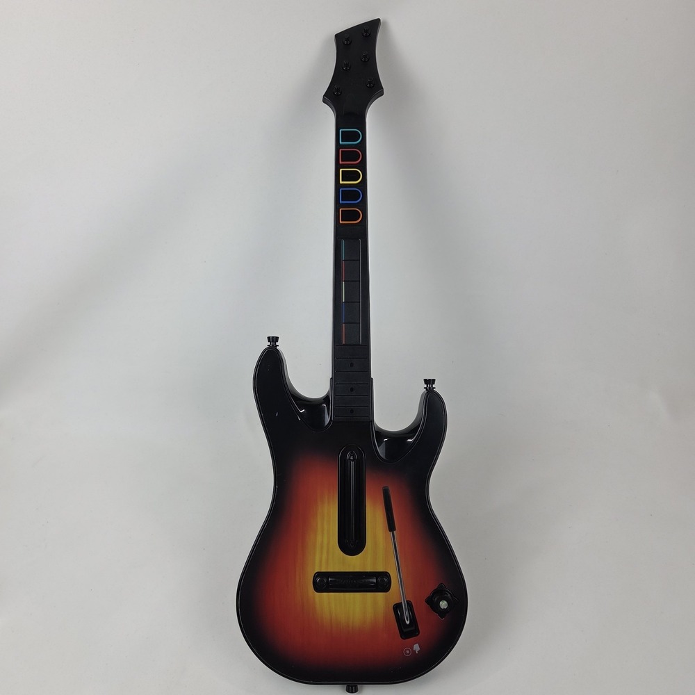 Xbox 360 Guitar Hero World Tour Guitar Sunburst Wireless Controller Tested
